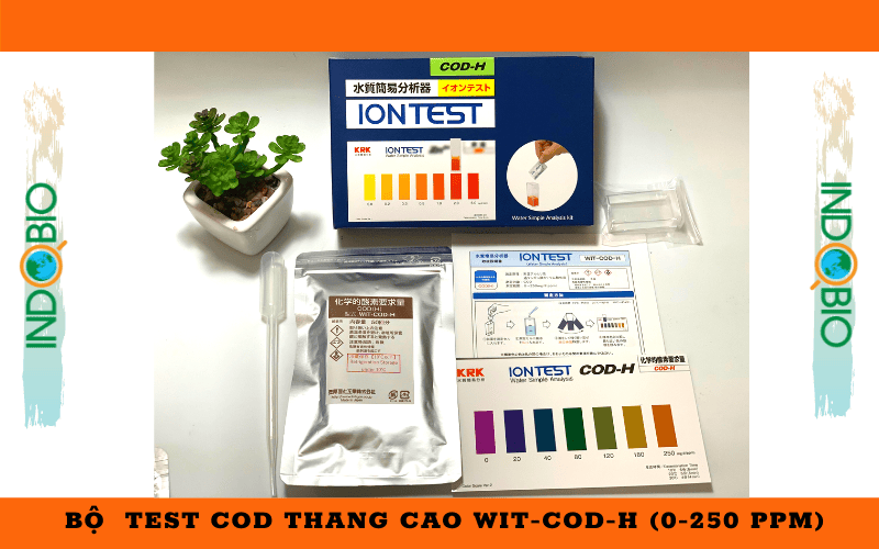 BỘ TEST KIT NHANH THANG CAO 0-250 PPM TRONG NƯỚC THẢI WIT-COD-H KRK NHẬT BẢN, ĐÓNG GÓI 50 TEST/HỘP